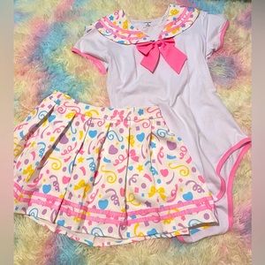 Littleforbig onesie skirt set size small